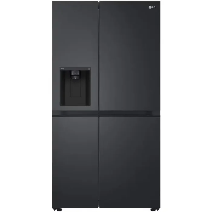 635L Side by Side Fridge in Matte Black