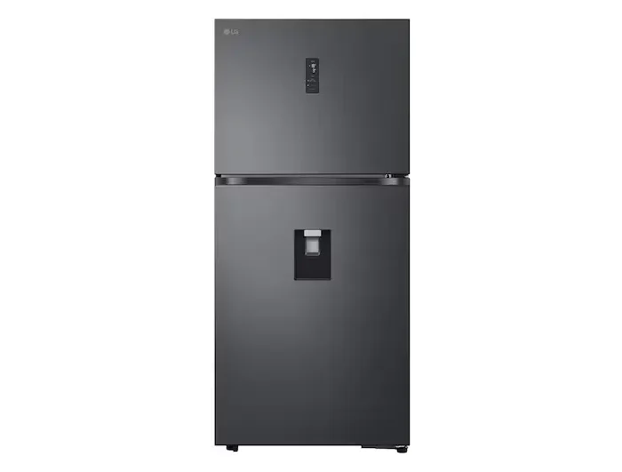 603L Top Freezer Fridge in Essence Matt Black with Water Dispenser & Auto Ice maker