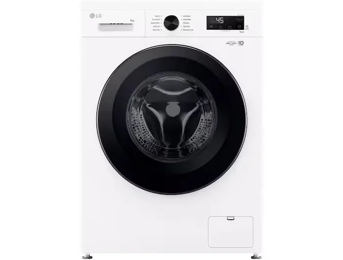 10kg Dual Inverter Heat Pump Dryer with LCD Screen and Auto Cleaning condenser, White