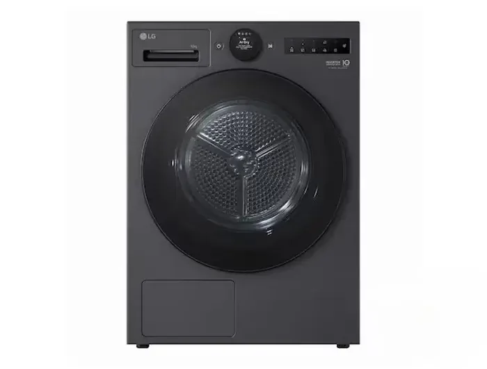 10kg Dual Inverter Heat Pump Dryer with LCD Screen and Auto Cleaning condenser, Black